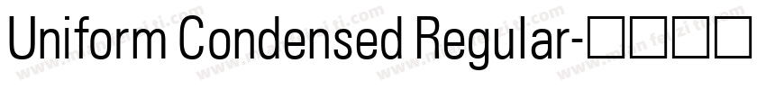 Uniform Condensed Regular字体转换